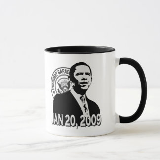 Präsident Obama Inauguration BW Tasse