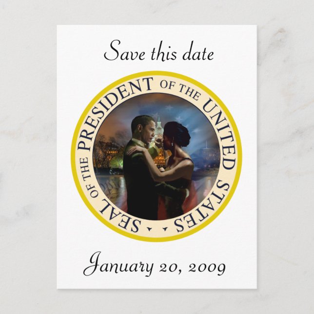 Präsident Obama Inauguration Keepsakes Ankündigungspostkarte (Vorderseite)