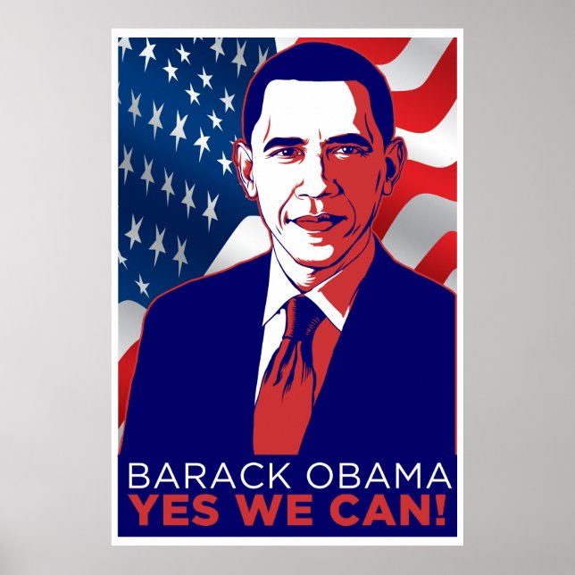Präsident Obama "Ja, wir können!" Poster (Vorne)