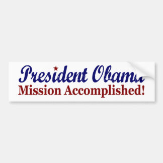 Präsident Obama Mission Accomplished Autoaufkleber