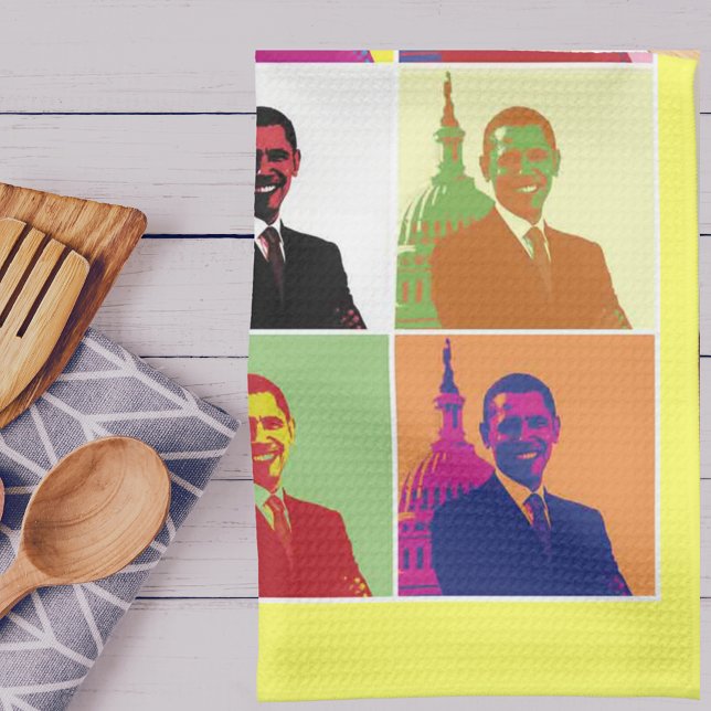 Präsident Obama Pop Art Geschirrtuch (President Obama Pop Art Kitchen Towel)