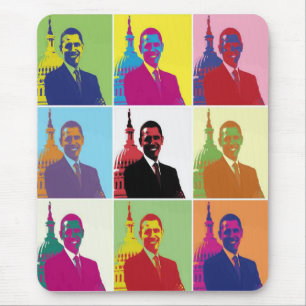 Präsident Obama Pop Art Mousepad