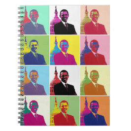 Präsident Obama Pop Art Notizblock