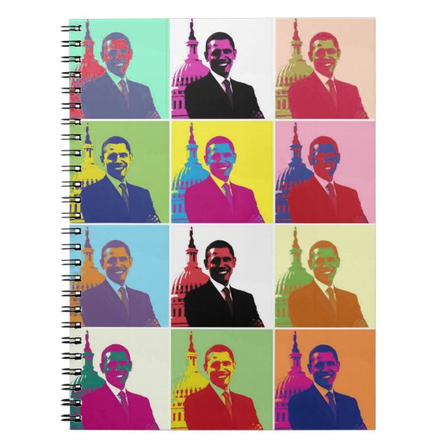 Präsident Obama Pop Art Notizblock (Vorderseite)