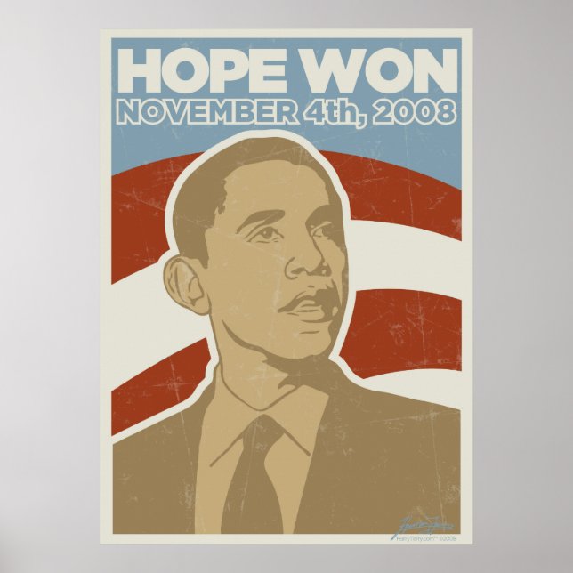 Präsident Obama Poster "Hope Won" (Vorne)