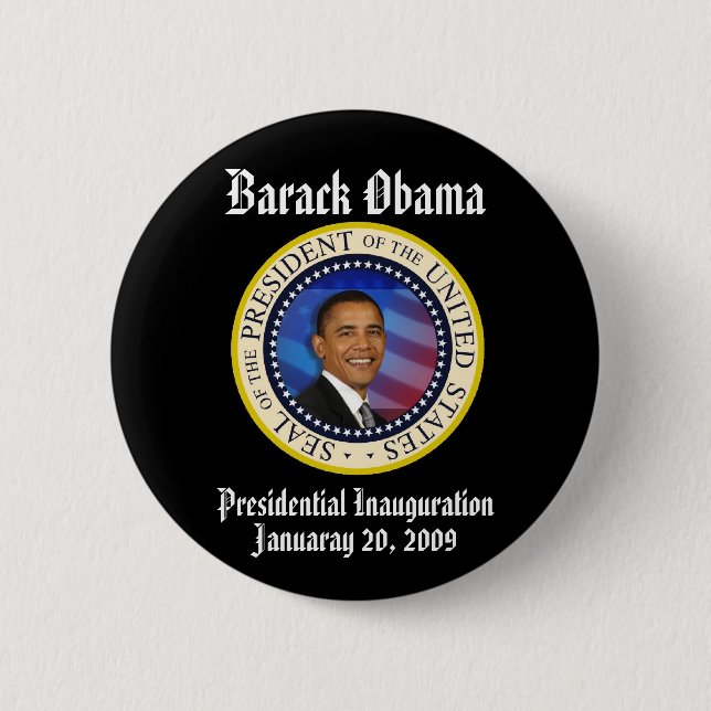 Präsident Obama Presidential Inauguration Button (Vorderseite)