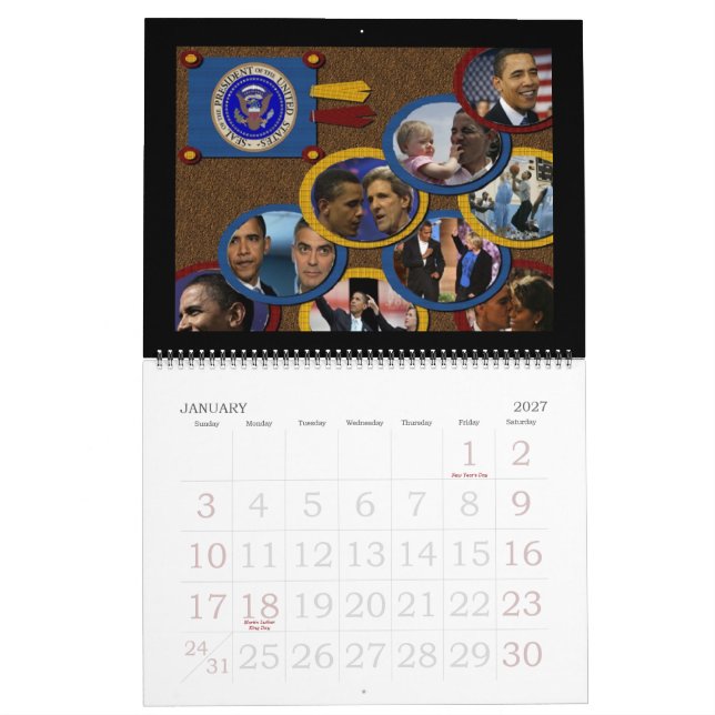 Präsident Obama SCRAPBOOK STORY 2009 Kalender (Jan 2027)