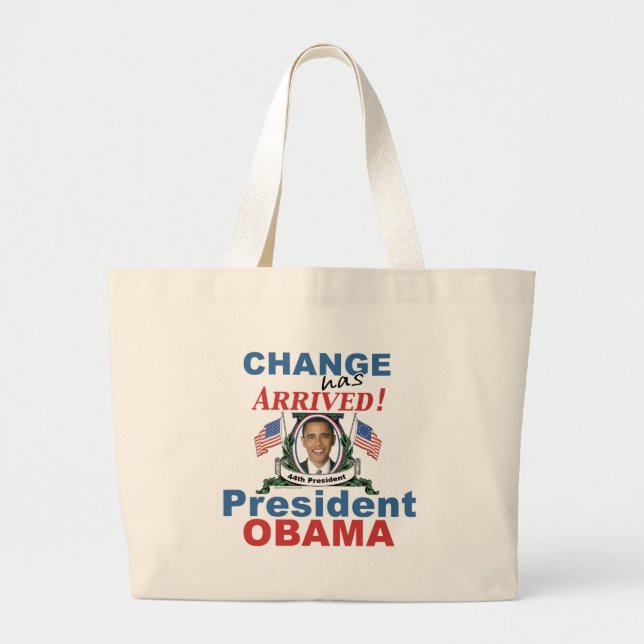 Präsident Obama Tote Bag Jumbo Stoffbeutel (Vorne)