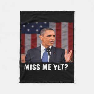 Präsident Obama und die amerikanische Fahne sind e Fleecedecke