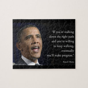 Präsident Obama und "Fortschritt erzielen" Zitat  Puzzle