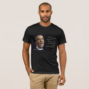 Präsident Obama und Zitat "Make Progress" T-Shirt