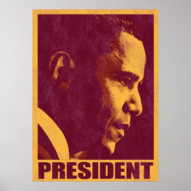 Präsident Obama Vintag 3 Poster (Vorne)