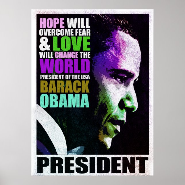 Präsident Obama VIntage Poster (Vorne)