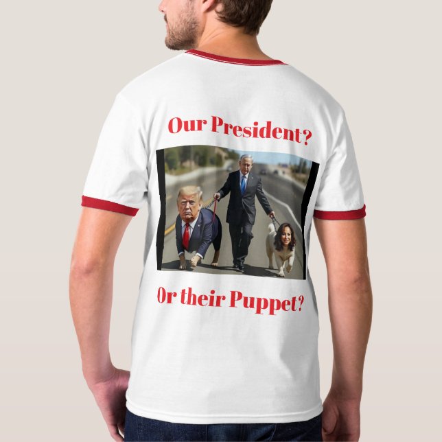 Präsident oder Marionette  T-Shirt (Schwarz voll)
