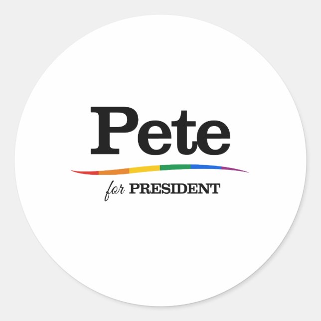 Präsident Pete Runder Aufkleber (Vorderseite)