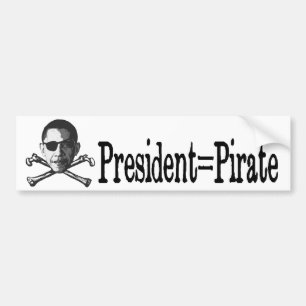 Präsident=Pirat Autoaufkleber