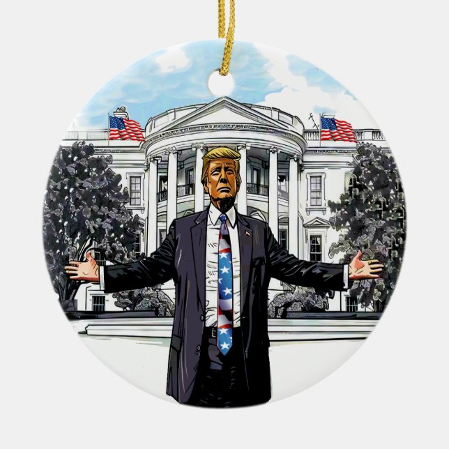 Präsident Proud American Acrylic Ornament (Vorne)