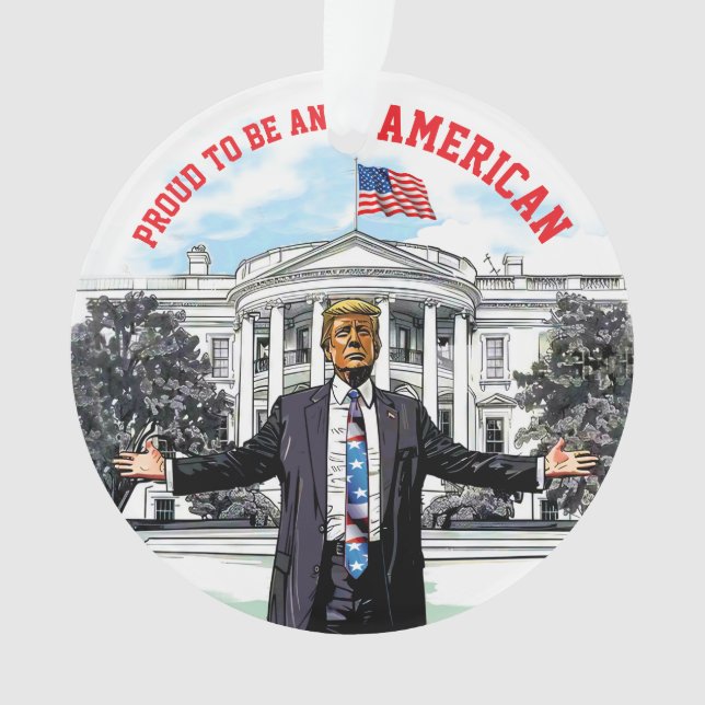Präsident Proud American Acrylic Ornament (Vorderseite)