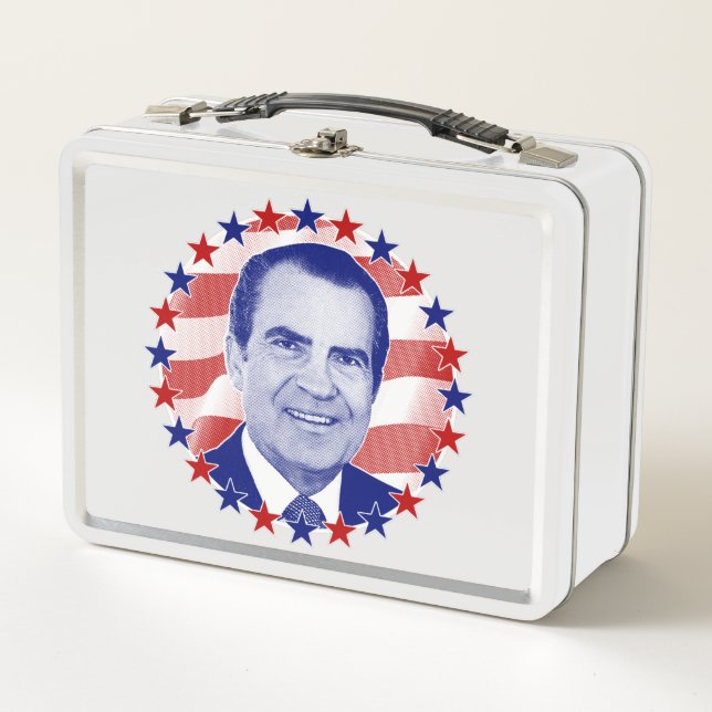 Präsident Richard Nixon US Flagge Metall Brotdose (Vorderseite)