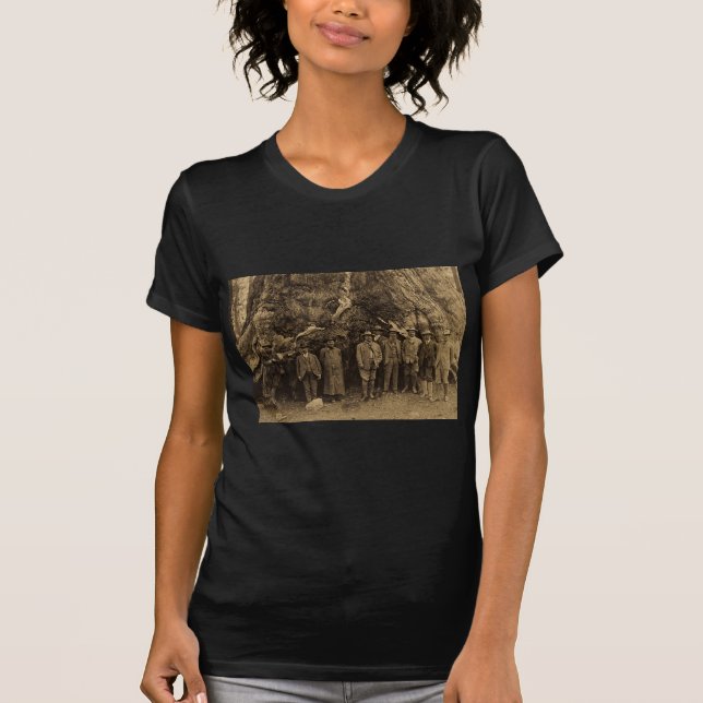 Präsident Roosevelt und John Muir (Sepia) T-Shirt (Vorderseite)