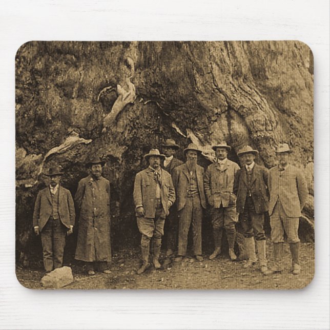 Präsident Roosevelt und John Muir unter (Sepia) Mousepad (Vorne)