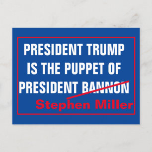 Präsident Stephen Miller Postkarte