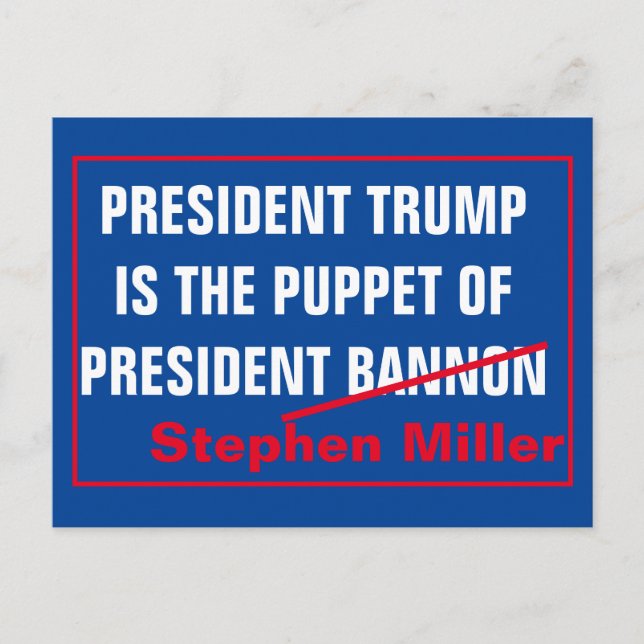 Präsident Stephen Miller Postkarte (Vorderseite)