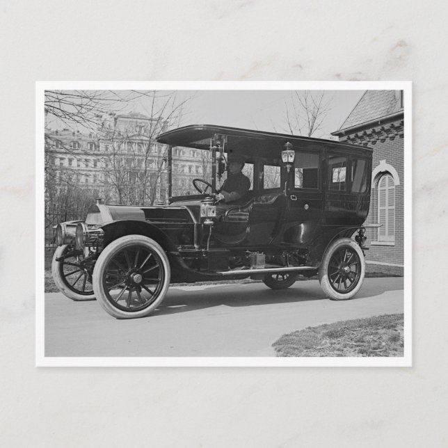 Präsident Tafts "Pierce Arrow" Postkarte (Vorderseite)