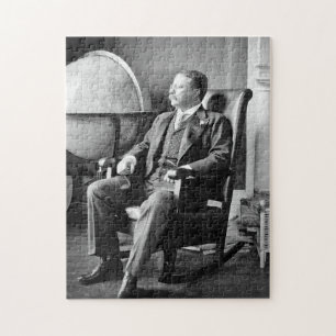 Präsident Teddy Roosevelt Vintage-Weißes Haus Puzzle