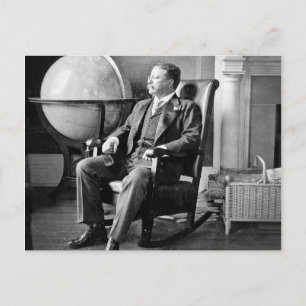 Präsident Teddy Roosevelt Vintages Weiße Haus Postkarte
