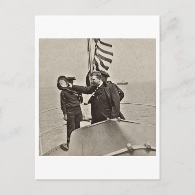 Präsident Teddy Roosevelt zu Algonquin Bull Moose Postkarte (Vorderseite)