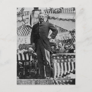Präsident Theodore Roosevelt in Wyoming Postkarte