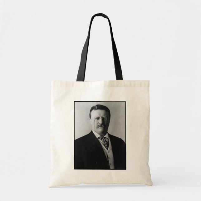 Präsident Theodore Roosevelt Portrait Große Tasche (Vorne)