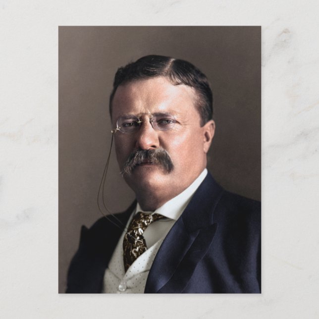Präsident Theodore Roosevelt Postkarte (Vorderseite)