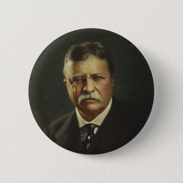 Präsident Theodore Roosevelt von Forbes Lithograph Button (Vorderseite)