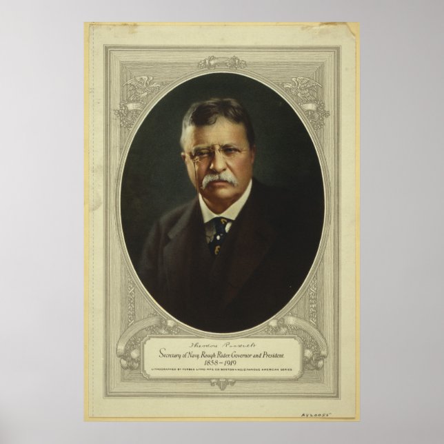 Präsident Theodore Roosevelt von Forbes Lithograph Poster (Vorne)