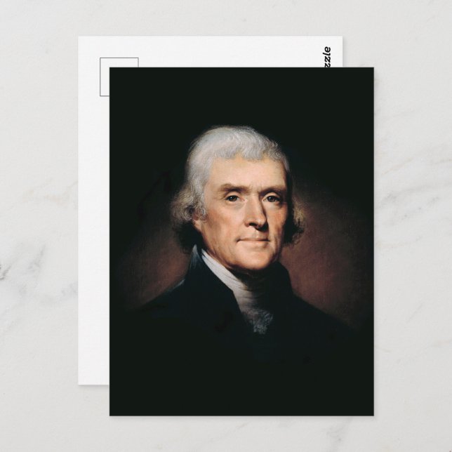 Präsident Thomas Jefferson Postkarte (Vorne/Hinten)