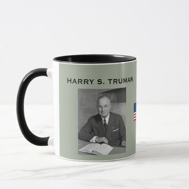 Präsident Truman, Harry S. Tasse (Links)