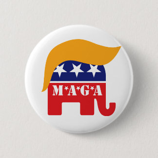 Präsident Trump 2020 GOP Elephant Hair MAGA Button