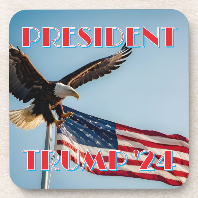 PRÄSIDENT TRUMP 2024 GETRÄNKEUNTERSETZER (Vorderseite)