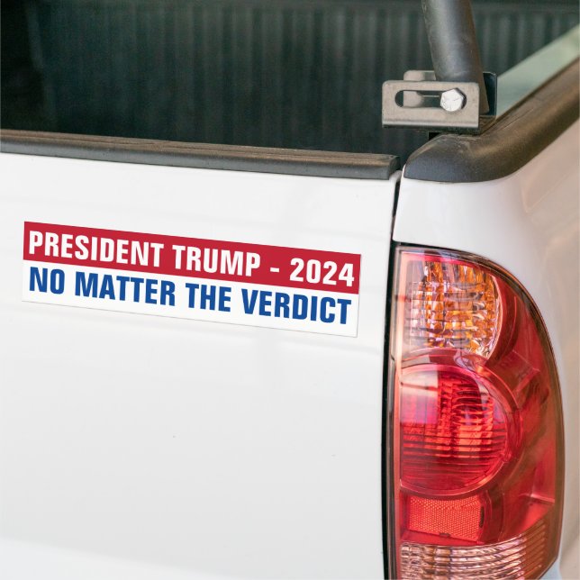 Präsident Trump 2024 - No Matter Verdikt Autoaufkleber (Auf Lkw)