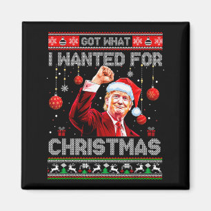 Präsident Trump 2024 Schwarz Uni-Erwachsene Winter Magnet