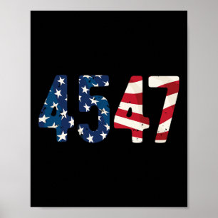 Präsident Trump 2024 Vintag 45 47 USA bedrückte Poster