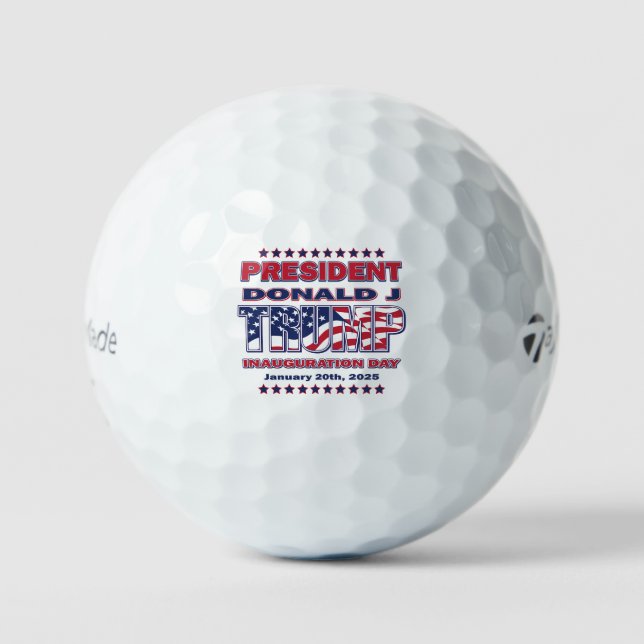 Präsident Trump 2025 Golfball (Vorderseite)