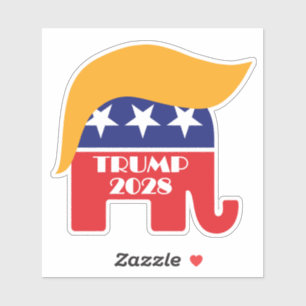 Präsident Trump 2028 für eine 3. Amtszeit wiederwä Aufkleber