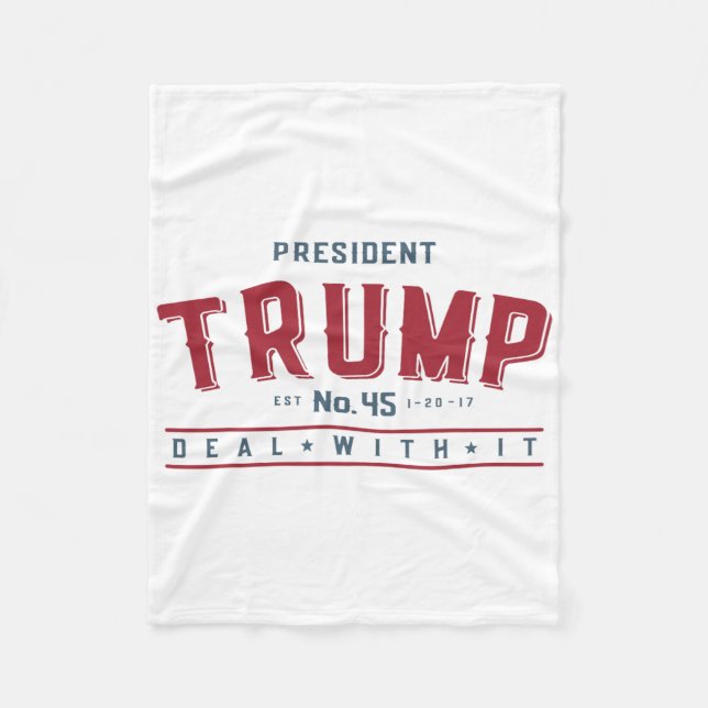 Präsident Trump 45 Gewöhne dich dran  Fleecedecke (Vorderseite)