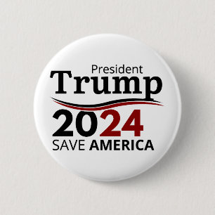 Präsident Trump _ Amerika Gerettet, Wahl 2024 Button