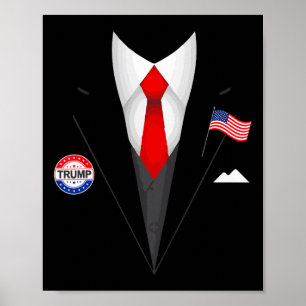 Präsident Trump Anzug Halloween Lazy Kostüm 1 Poster