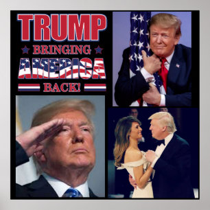 Präsident Trump bringt Amerika zurück Poster