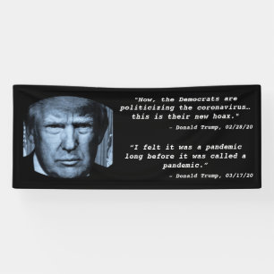 Präsident Trump Corona-Virus-Zitate Banner